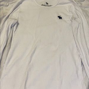 Ribbed white long sleeve-T